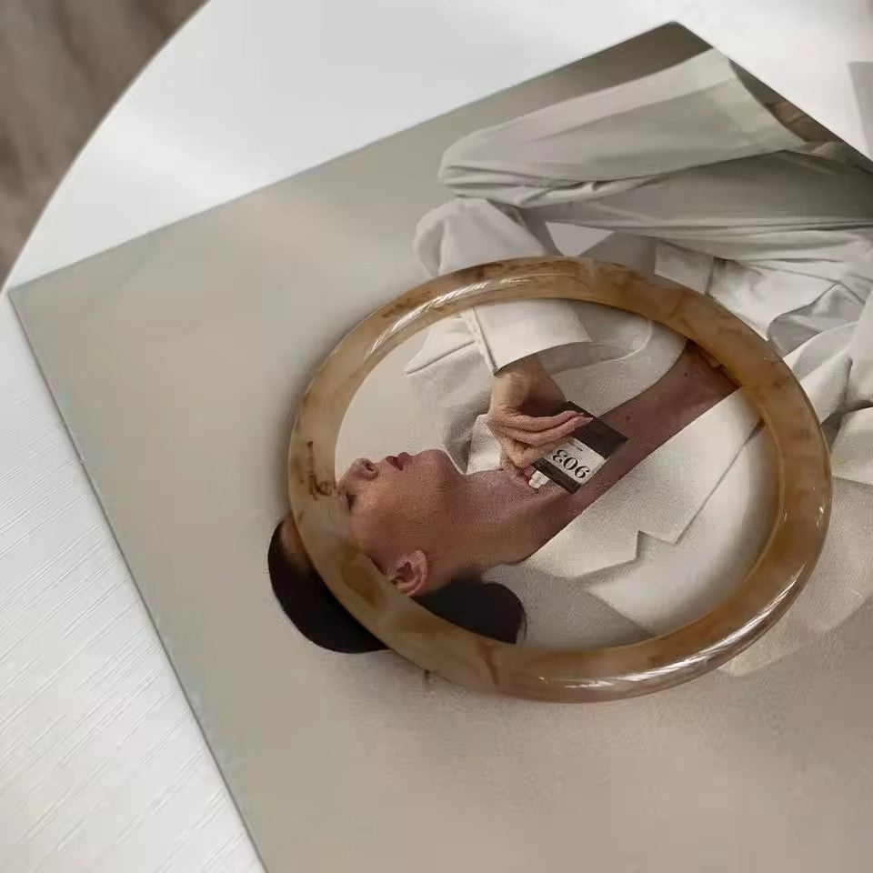 Retro Brown Resin  Acrylic Marble Bangles