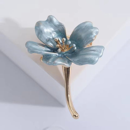 Trendy Enamel Flower Brooches For Women